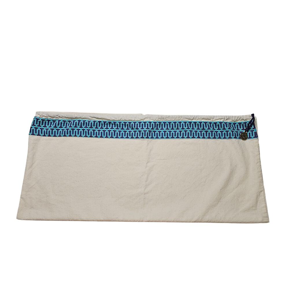 Tory Birch Dust Bag with Drawstring and Gold Tory Charm 23x21